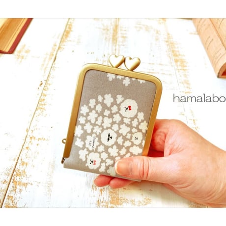 【HA-2010】碁石口金 7.5cm角型/足長タイプ (シルバー)