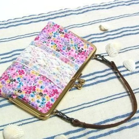 (販売休止予定)【HA-1893】15cm/角型口金/(アメ玉×シルバー)