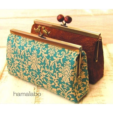 【KT-2050】浮き足で作る！がま口ポーチの型紙＆レシピ【19cm浮き足用】