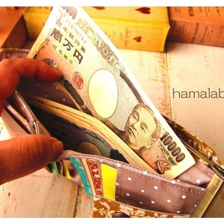 【KT-2043】がま口二つ折り財布の型紙＆レシピ【12cm浮き足用】