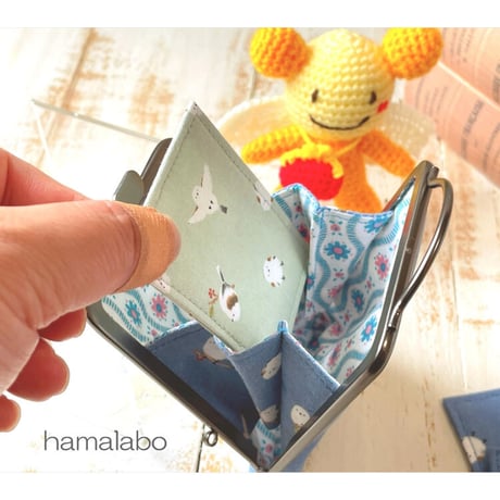 【HA-2011】碁石口金 7.5cm角型/足長タイプ (アンティークゴールド)