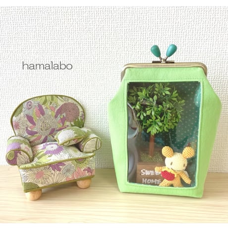 【KT-2141】通常サイズ版！推しぬい用がま口ポーチ(ショルダー可能)の型紙＆レシピ【12cm/角型用】