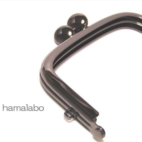 【HA-1453】9.9cm/くし型の碁石口金(ブラック)