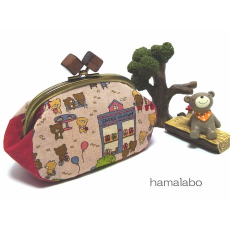 在庫調整で今だけ50％引き！【KT-2009】☆コロリン型☆がま口小物入れの型紙＆レシピ【12.5cm/くし型用】