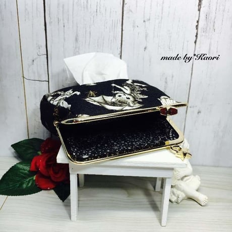 【HA-1480】<横ひねり>12cm/角型の口金(メタルスター×アンティークゴールド)