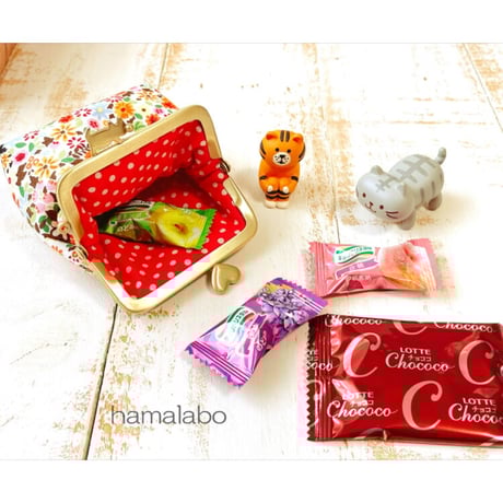 【HA-1903】7.5cm/角型口金(リボン×アンティークゴールド)