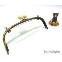 【HA-1269】20.4cm/くし型(白玉×アンティークゴールド)・兼用カン付き