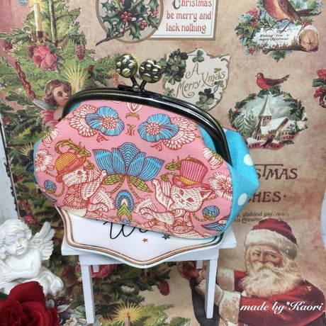 在庫調整で今だけ50％引き！【KT-2009】☆コロリン型☆がま口小物入れの型紙＆レシピ【12.5cm/くし型用】