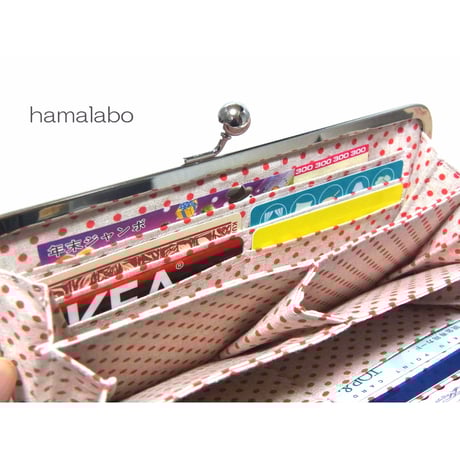 【KT-2005】がま口長財布の型紙＆レシピ【22cm口金用】