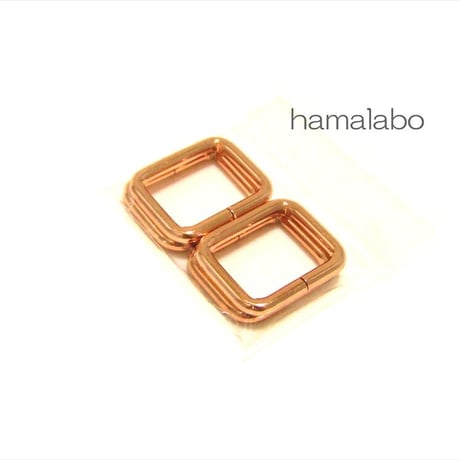 【HA-659】角カン 18mm幅×4個入り(ローズゴールド・ピンクゴールド)