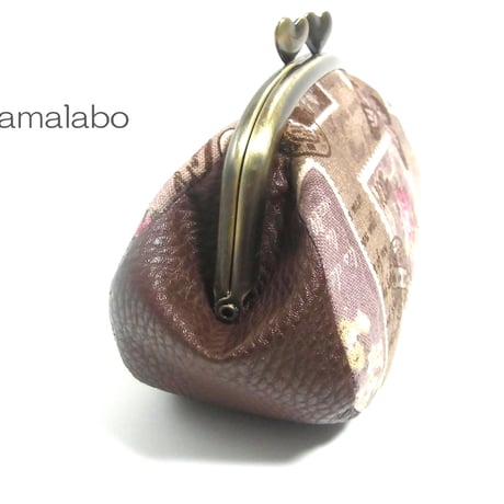 在庫調整で今だけ50％引き！【KT-2009】☆コロリン型☆がま口小物入れの型紙＆レシピ【12.5cm/くし型用】