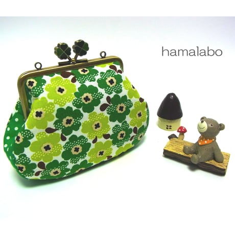 【KT-1050】がま口ポーチ(マチ別)の型紙＆レシピ【12cm/角型用】