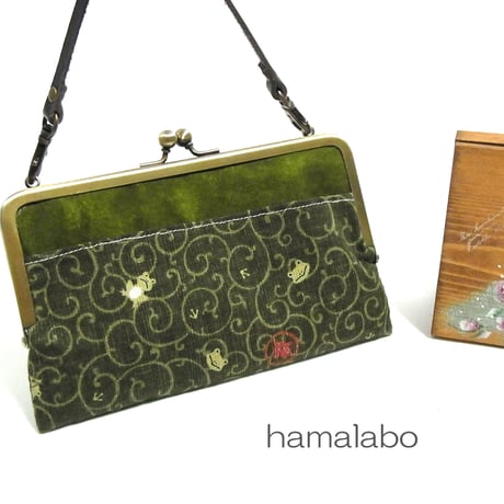 (販売休止予定)【HA-1893】15cm/角型口金/(アメ玉×シルバー)