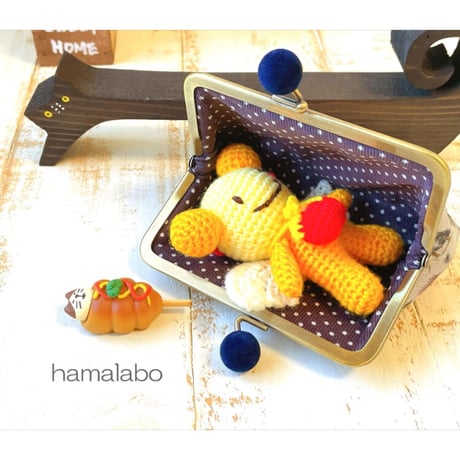 20％引き！冬季限定の口金【HA-2141】12cm/角型口金(赤色のベロア玉)
