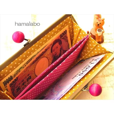 【KT-2051】浮き足で作る！がま口シンプル長財布の型紙＆レシピ【19cm浮き足用】