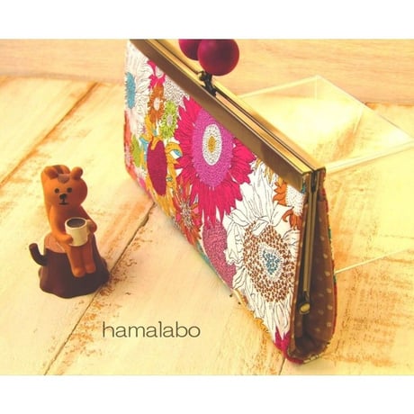 【KT-2051】浮き足で作る！がま口シンプル長財布の型紙＆レシピ【19cm浮き足用】