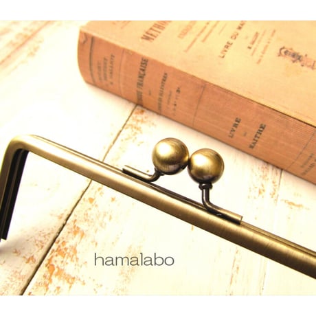 【HA-1894】15cm/角型口金/(アメ玉×アンティークゴールド)