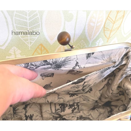 【KT-2126】コンパクト版！タック入りがま口バッグ【24cm/角型用】