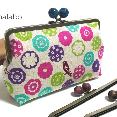 【HA-2019】16.5cm木玉/角型(茶色の木キューブ×アンティークゴールド)