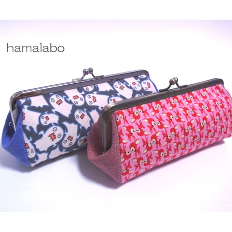 【HA-1524】16.5cm木玉/角型(からし色とピンク色のミックス×アンティークゴールド)