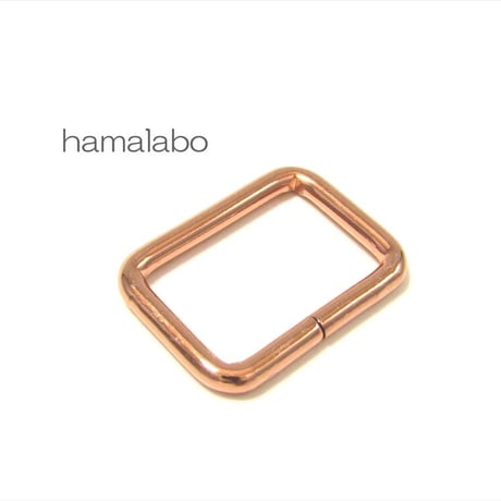 【HA-648】角カン 30mm幅×4個入り(ローズゴールド・ピンクゴールド)