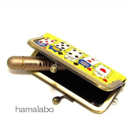 【対象口金購入で無料ダウンロード】 KT-1004 縫わずに作れる！がま口印鑑ケースの型紙＆レシピ【8.5cm用】