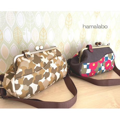 【HA-2243】24cm角型口金/ノブ型つまみ(グリーンマーブル×アンティークゴールド)＋(プラス)