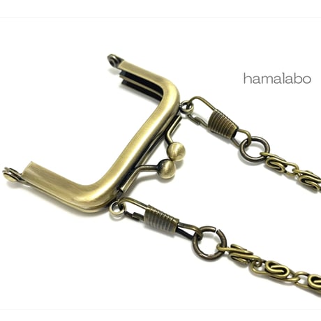 限定口金＆特価！【HA-2541】5.5cm口金/カン付き/(アンティークゴールド)　5本セット