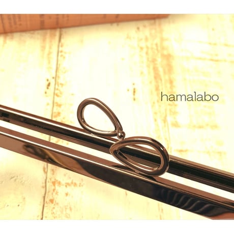 【HA-1799】19cm浮き足口金/(新リボン×ブラック)