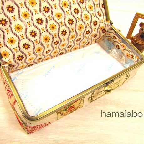 【KT-2016】☆BOX型☆がま口バニティケースの型紙＆レシピ