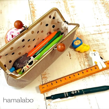 【HA-2019】16.5cm木玉/角型(茶色の木キューブ×アンティークゴールド)