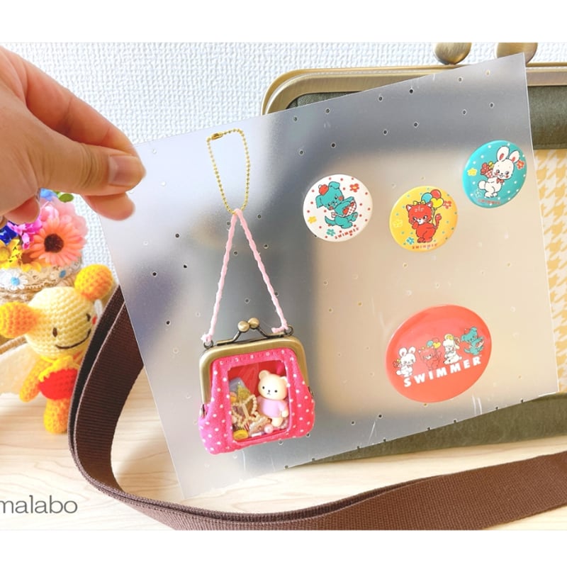 夢葉出品　ガルダ2個 KT-2159】推し活用がま口ショルダーバッグの型紙＆レシピ【24cm/角型用