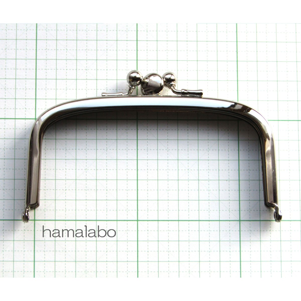 HA-1369】三枚口(二口口金)12cm/(竹の根ひねり×シルバー) | Hamalabo