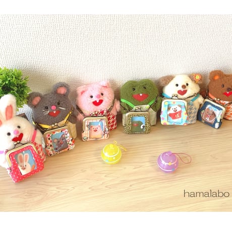 【KT-2156】超ミニサイズ！☆推しぬい＆推しドールが使う☆推し活がま口バッグの型紙＆レシピ【 5.5cm用】