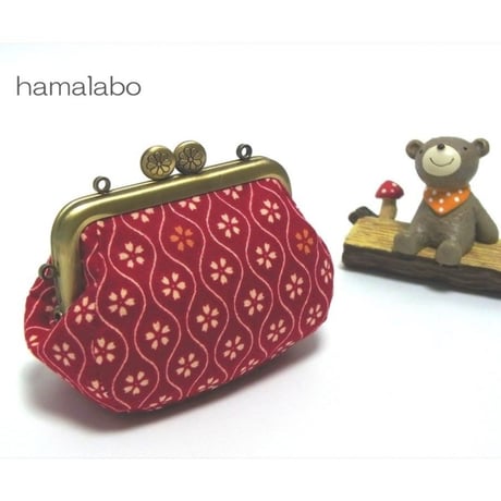 【KT-1047】☆コロリン型(3枚タイプ)☆がま口財布＆お薬ケースの型紙＆レシピ【8.5cm用】