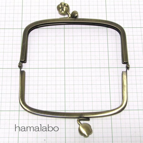【HA-150】三枚口(二口口金)12cm/(肉球×アンティークゴールド)