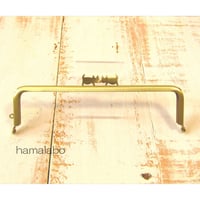 【HA-2030】ぽっちゃりネコ太の口金 16.5cm/角型(アンティークゴールド)
