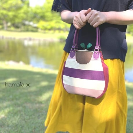 【HA-2185】18cmくし型口金/(ネコ玉×アンティークゴールド)