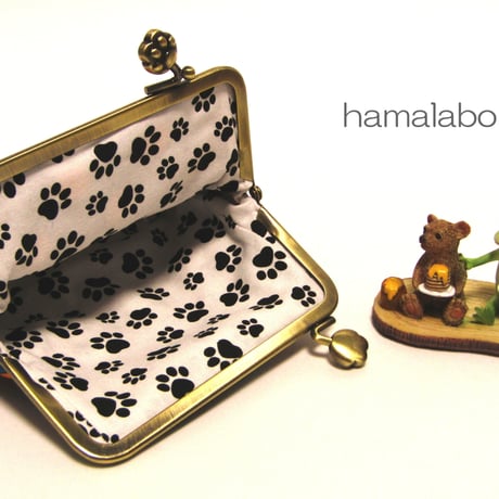 【HA-197】<横ひねり>12cm/角型(肉球)・アンティークゴールド