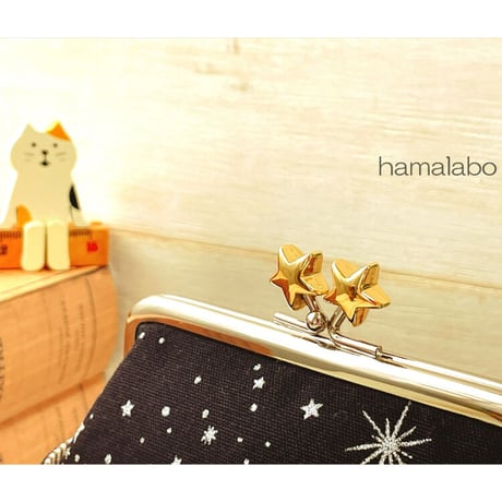 【HA-1905】12cm/角型(ブラック×ブラックスター)