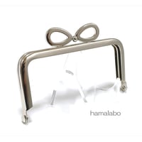 6月23日販売開始！限定＆特価品！【HA-2588】リボン口金/10cm角型Sサイズ(シルバー)