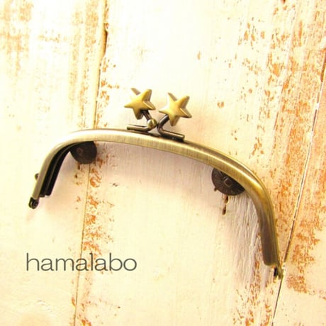 【HA-1969】12.5cm/くし型(メタルスター×アンティークゴールド)