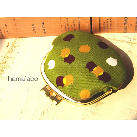 【HA-2028】ぽっちゃりネコ太の口金　10cm/くし型(アンティークゴールド)