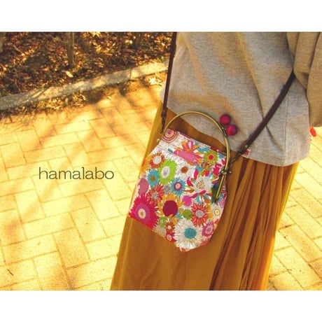 【KT-2037】ベンリーがま口ポーチ(フラットタイプ)の型紙＆レシピ【16cm用】