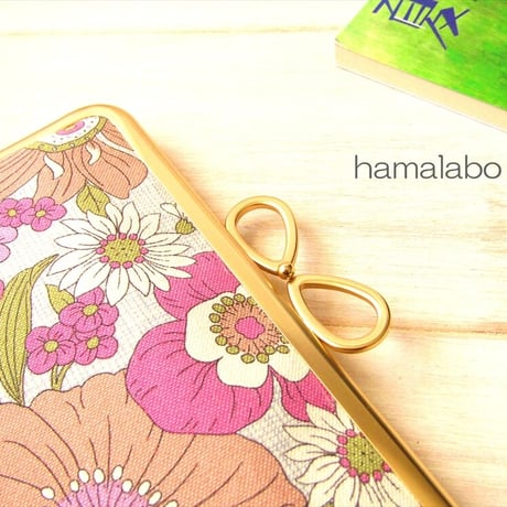 (完売御礼！)がま口の日セール！廃盤大特価セール！ 【HA-b1127】17.7cm角型口金/(新リボン×ソフトシルバー)