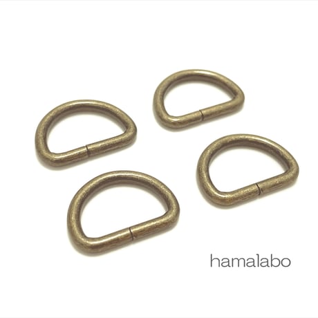 【HA-698】Dカン(20mm幅)×4個入り(アンティークゴールド)