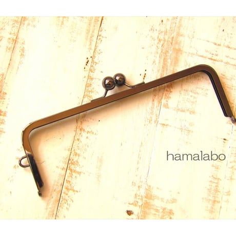 【HA-1909】27cm大玉口金/角型ブラック/＋(プラス)
