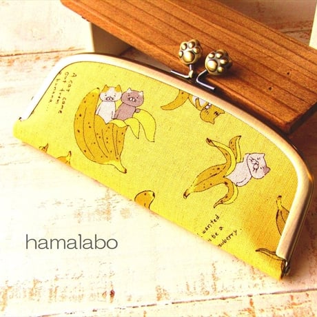 【HA-1558】17cm/くし型の口金/(肉球×アンティークゴールド)