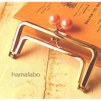 【HA-1661】親子口金12cm(ピンクパール玉×ゴールド)