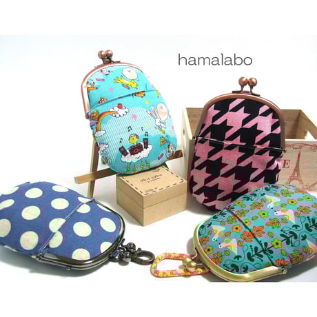 【KT-2006】がま口チョークポーチの型紙＆レシピ【12cm/くし型用】